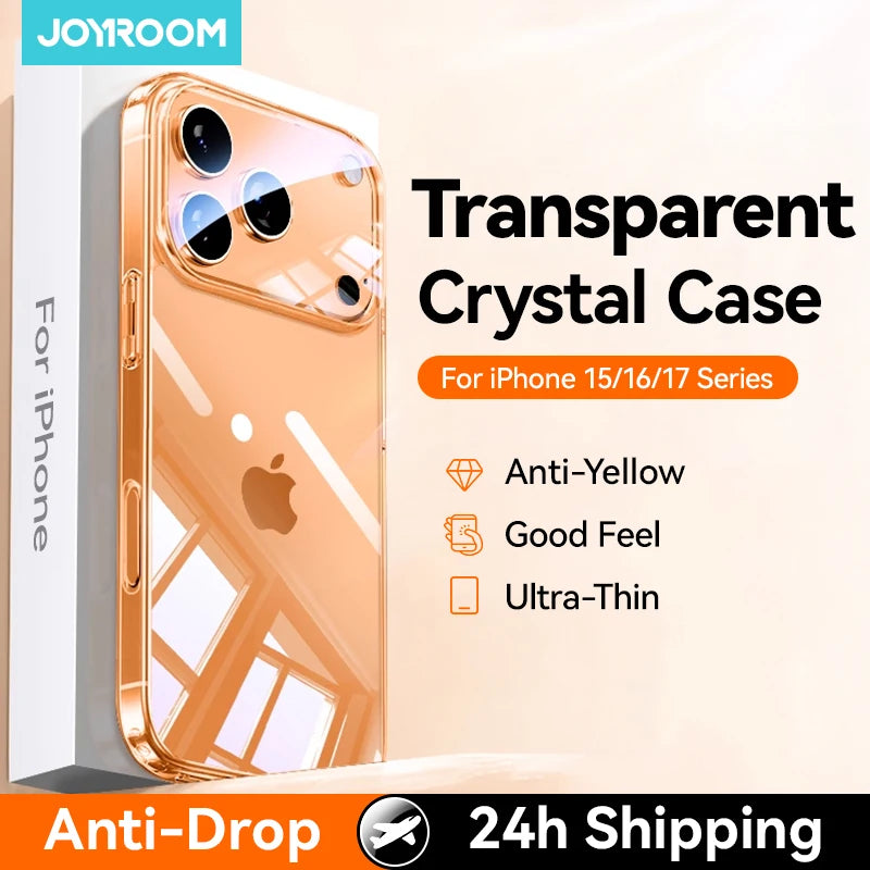 Joyroom Crystal Clear Case iPhone 15/16/17 - Anti-Yellow & Shockproof