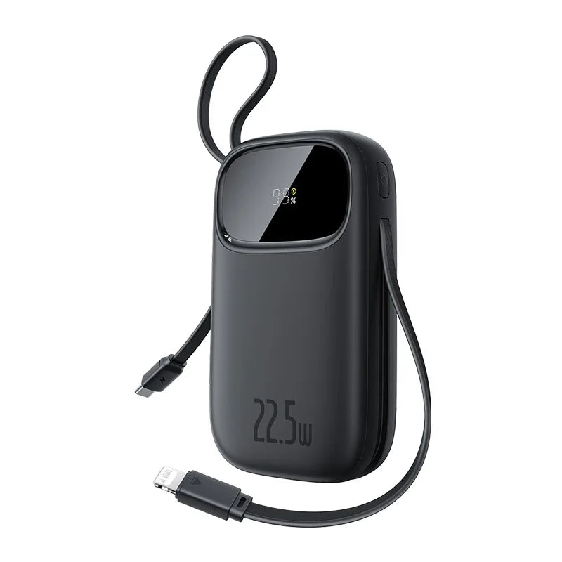 Baseus Power Bank – Portable & Fast Charging with Built-In Cables