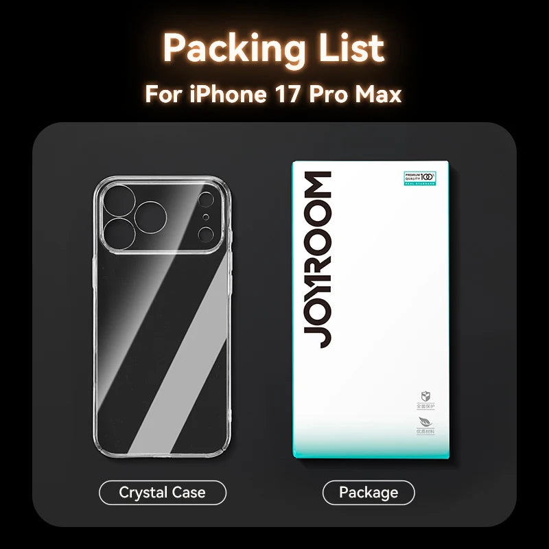 Joyroom Crystal Clear Case iPhone 15/16/17 - Anti-Yellow & Shockproof