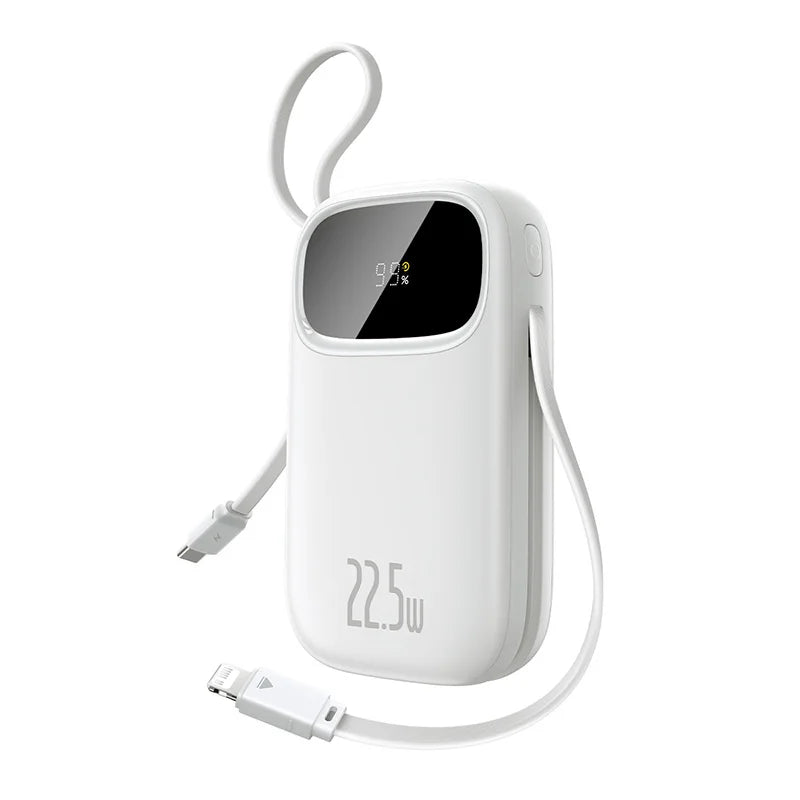 Baseus Power Bank – Portable & Fast Charging with Built-In Cables