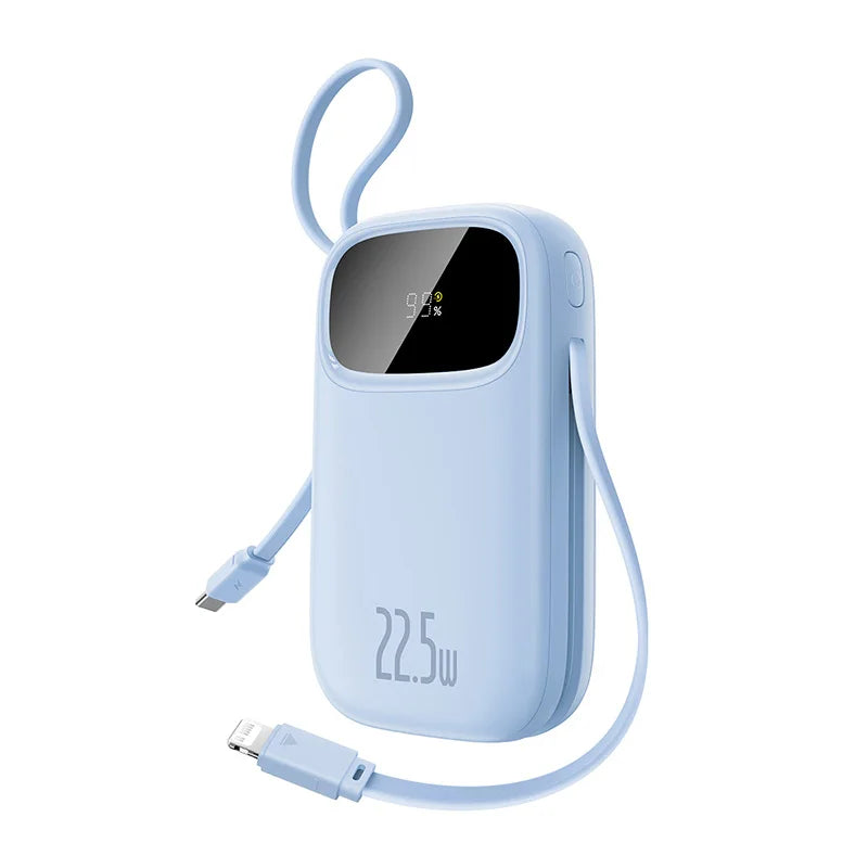 Baseus Power Bank – Portable & Fast Charging with Built-In Cables